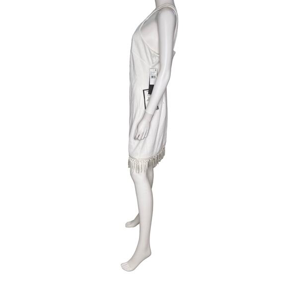 Adrianna by Adrianna Papell Women's Halter-Neck Fringe-Trim Sheath Dress Sz 12 - Picture 3 of 8